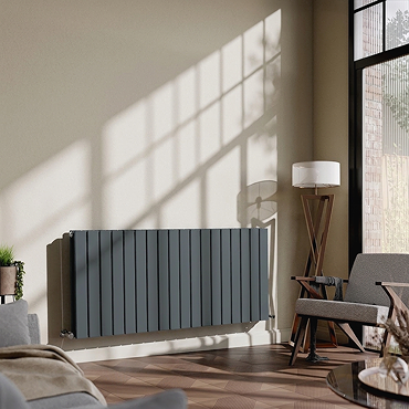 Urban Horizontal Radiator - Anthracite - Double Panel (600mm High) 1368mm Wide