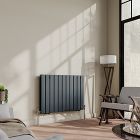 Urban Horizontal Radiator - Anthracite - Double Panel (600mm High) 