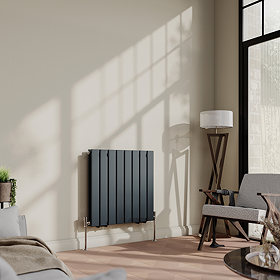 Urban Horizontal Radiator - Anthracite - Double Panel (600mm High) 608mm Wide