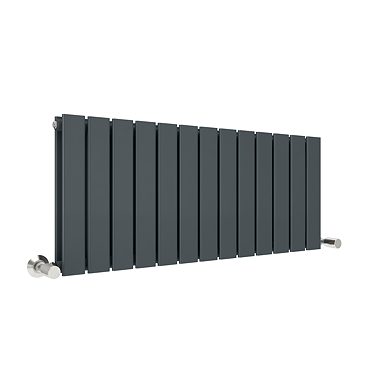 Urban Horizontal Radiator - Anthracite Grey - Double Panel (500mm High x 988mm Wide)