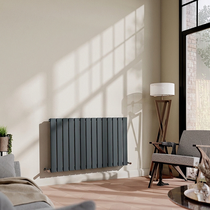 Urban Horizontal Radiator - Anthracite - Single Panel (600mm High) 988mm Wide