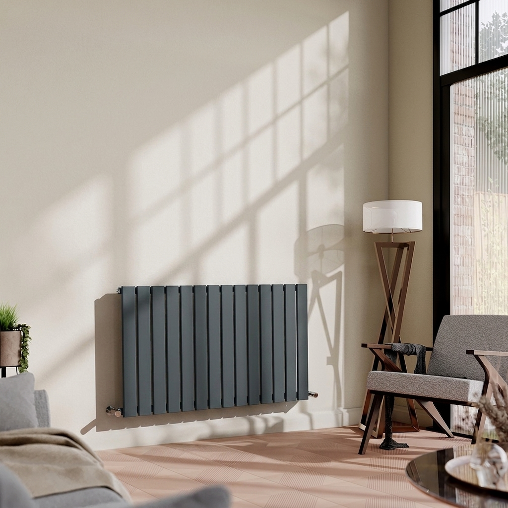 Ep500602 Radiator Anthracite Single Flat Panel Horizontal Radiator
