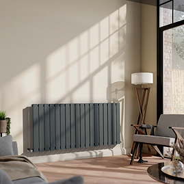 Urban Horizontal Radiator - Anthracite - Single Panel (600mm High) 1368mm Wide