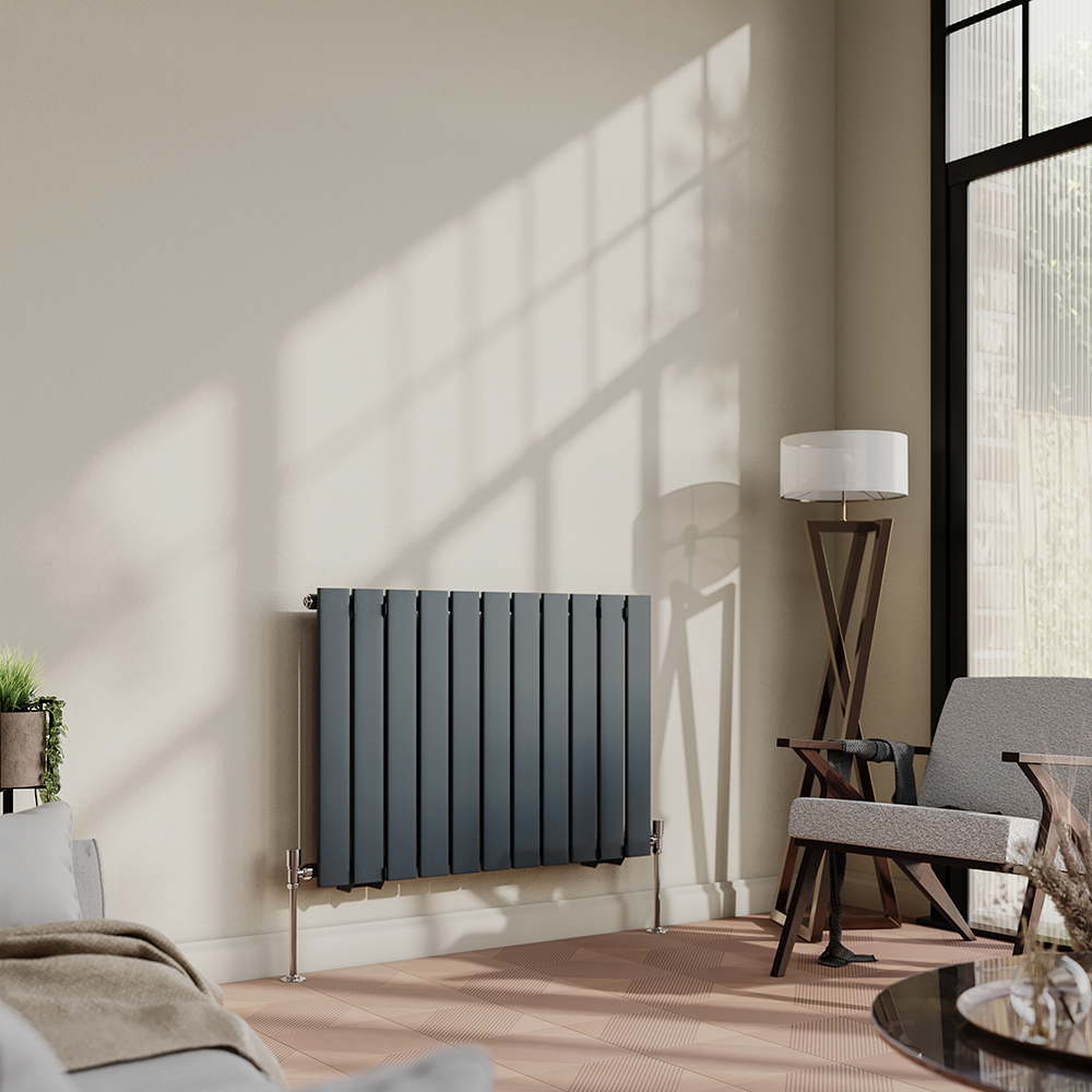 Urban Horizontal Radiator - Anthracite - Single Panel (600mm High)
