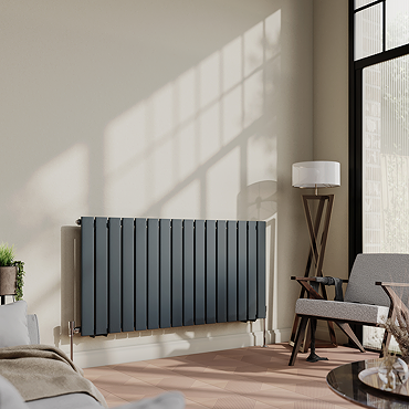 Urban Horizontal Radiator - Anthracite - Single Panel (600mm High)