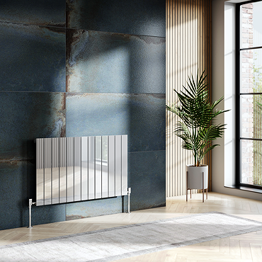 Urban Horizontal Radiator - Chrome - Single Panel (H600xW984mm)  Profile Large Image