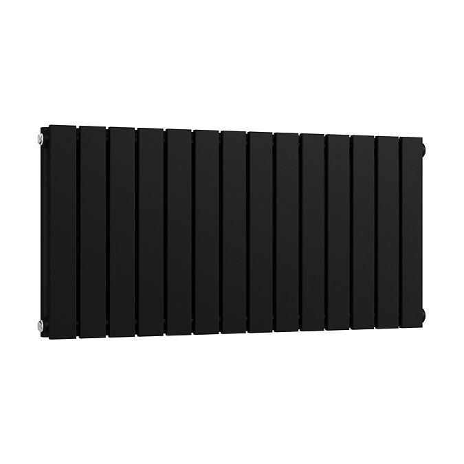 Urban Horizontal Radiator - Matt Black - Double Panel (400mm High x 826mm Wide)
