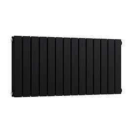 Urban Horizontal Radiator – Matt Black – Double Panel (400mm High x 826mm Wide)