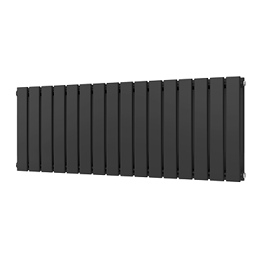 Urban Horizontal Radiator - Matt Black - Double Panel (500mm High x 1216mm Wide)