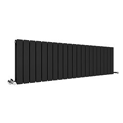 Urban Horizontal Radiator - Matt Black - Double Panel (500mm High x 1596mm Wide)