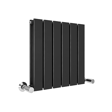Urban Horizontal Radiator - Matt Black - Double Panel (500mm High x 456mm Wide)