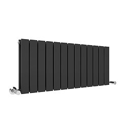 Urban Horizontal Radiator - Matt Black - Double Panel (500mm High x 988mm Wide)