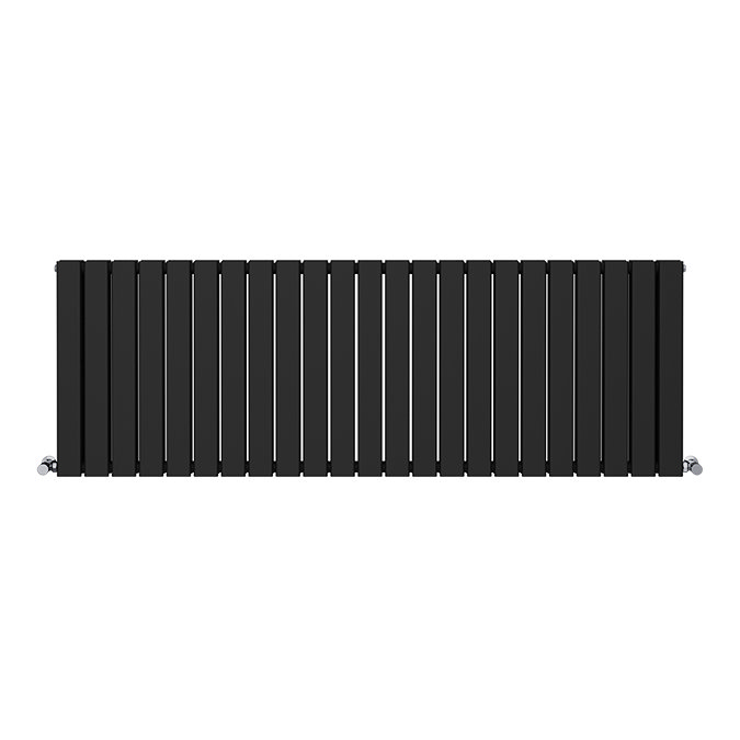 Urban Horizontal Radiator - Matt Black - Double Panel (600mm High) 1748mm Wide