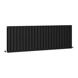 Urban Horizontal Radiator - Matt Black - Double Panel (600mm High) 1748mm Wide