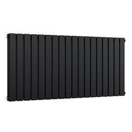 Urban Horizontal Radiator - Matt Black - Double Panel (600mm High) 1748mm Wide