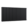 Urban Horizontal Radiator - Matt Black - Double Panel (600mm High) 1748mm Wide
