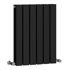 Urban Horizontal Radiator - Matt Black - Double Panel (600mm High) 456mm Wide