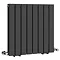 Urban Horizontal Radiator - Matt Black - Double Panel (600mm High) 608mm Wide