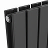Urban Horizontal Radiator - Matt Black - Double Panel (600mm High) 608mm Wide