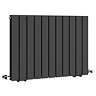 Urban Horizontal Radiator - Matt Black - Double Panel (600mm High) 836mm Wide