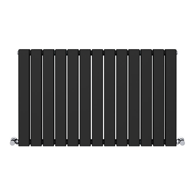 Urban Horizontal Radiator - Matt Black - Double Panel (600mm High) 988mm Wide