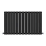 Urban Horizontal Radiator - Matt Black - Double Panel (600mm High) 988mm Wide