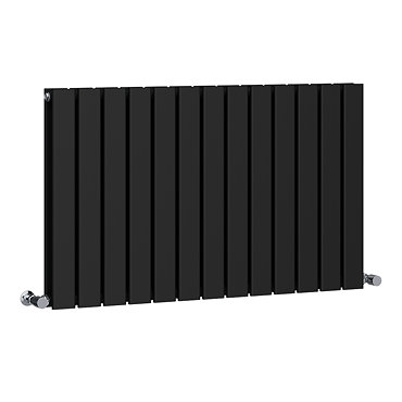 Urban Horizontal Radiator - Matt Black - Double Panel (600mm High) 988mm Wide