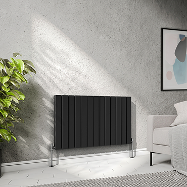 Urban Horizontal Radiator - White - Double Panel (600mm High) 988mm Wide