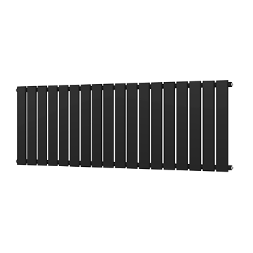 Urban Horizontal Radiator - Matt Black - Single Panel (400mm High) 1368mm Wide