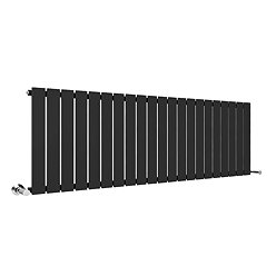 Urban Horizontal Radiator - Matt Black - Single Panel (400mm High) 1596mm Wide