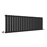 Urban Horizontal Radiator - Matt Black - Single Panel (400mm High) 1596mm Wide