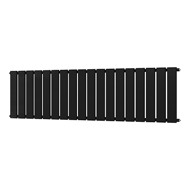 Urban Horizontal Radiator - Matt Black - Single Panel (400mm High) 1748mm Wide