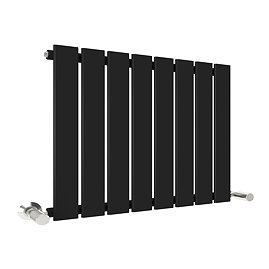 Urban Horizontal Radiator - Matt Black - Single Panel (400mm High) 608mm Wide