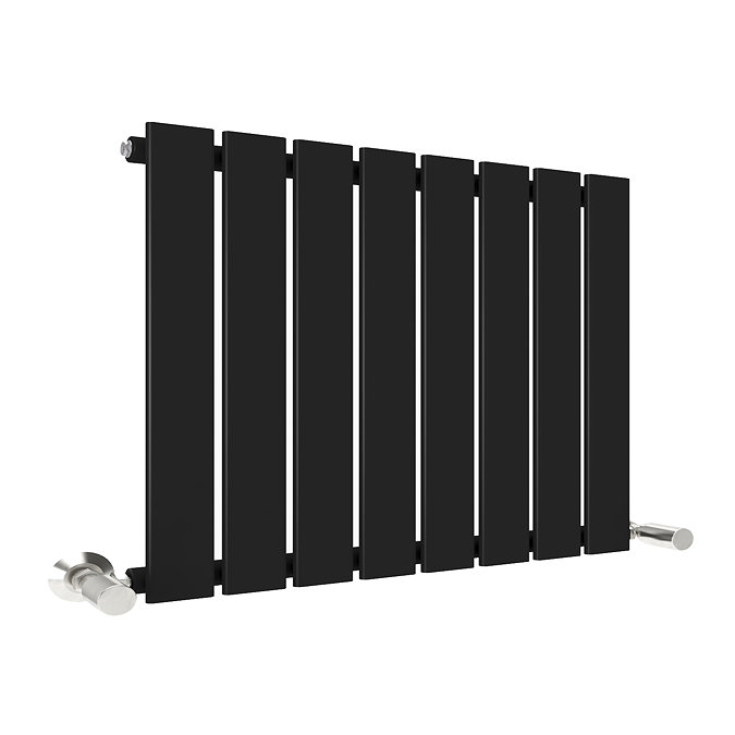 Urban Horizontal Radiator - Matt Black - Single Panel (400mm High) 608mm Wide