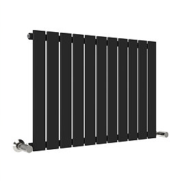 Urban Horizontal Radiator - Matt Black - Single Panel (400mm High) 836mm Wide