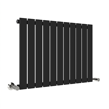 Urban Horizontal Radiator - Matt Black - Single Panel (400mm High) 836mm Wide