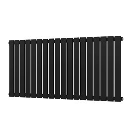 Urban Horizontal Radiator - Matt Black - Single Panel (500mm High) 1368 Wide