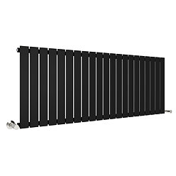 Urban Horizontal Radiator - Matt Black - Single Panel (500mm High) 1596mm Wide