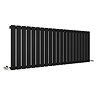 Urban Horizontal Radiator - Matt Black - Single Panel (500mm High) 1596mm Wide