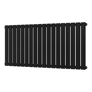 Urban Horizontal Radiator - Matt Black - Single Panel (500mm High) 1748mm Wide