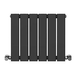 Urban Horizontal Radiator - Matt Black - Single Panel (500mm High) 456mm Wide
