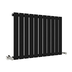 Urban Horizontal Radiator - Matt Black - Single Panel (500mm High) 836mm Wide