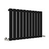 Urban Horizontal Radiator - Matt Black - Single Panel (500mm High) 836mm Wide