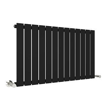 Urban Horizontal Radiator - Matt Black - Single Panel (500mm High) 988mm Wide