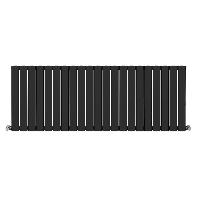 Urban Horizontal Radiator - Matt Black - Single Panel (600mm High) 1596mm Wide
