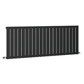 Urban Horizontal Radiator - Matt Black - Single Panel (600mm High) 1596mm Wide