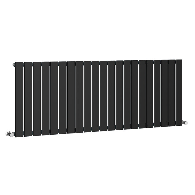 Urban Horizontal Radiator - Matt Black - Single Panel (600mm High) 1596mm Wide