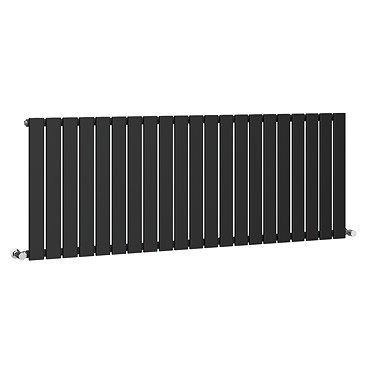 Urban Horizontal Radiator - Matt Black - Single Panel (600mm High) 1596mm Wide