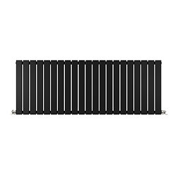 Urban Horizontal Radiator - Matt Black - Single Panel (600mm High) 1596mm Wide