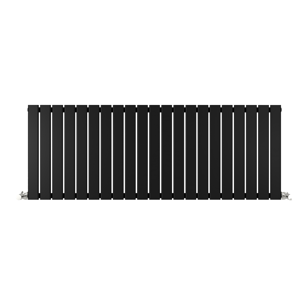 Urban Horizontal Radiator - Matt Black - Single Panel (600mm High ...